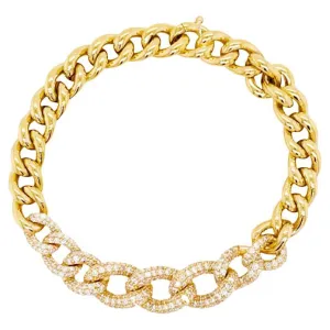 Miami Cuban Diamond Link Bracelet