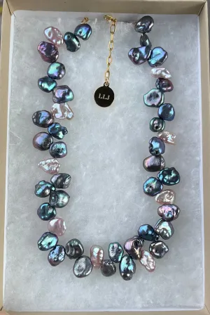 Micro Pearl Lei Necklace - Keshi Pearls - Water Resistant