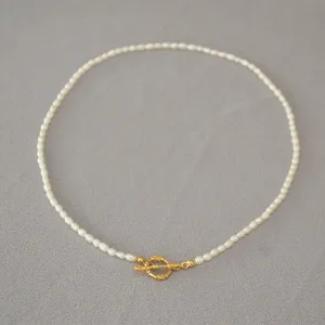 Mini Rice Pearls Beaded Necklace l Bracelet