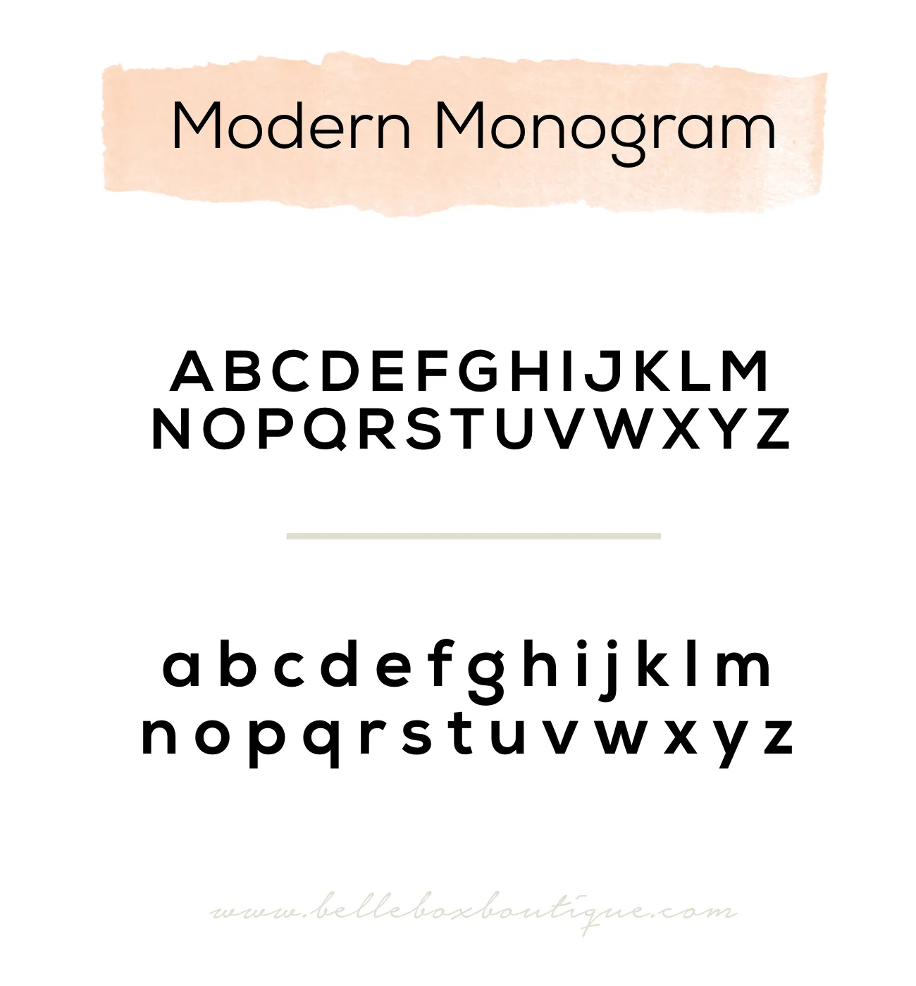 Modern Initial Monogram Add-On