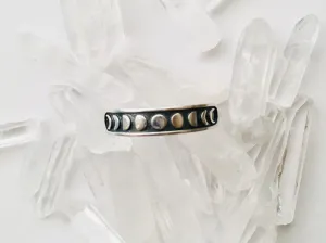 Moon Phase Ring | Sterling Silver Ring