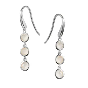 Moonstone Silver Drop Earrings