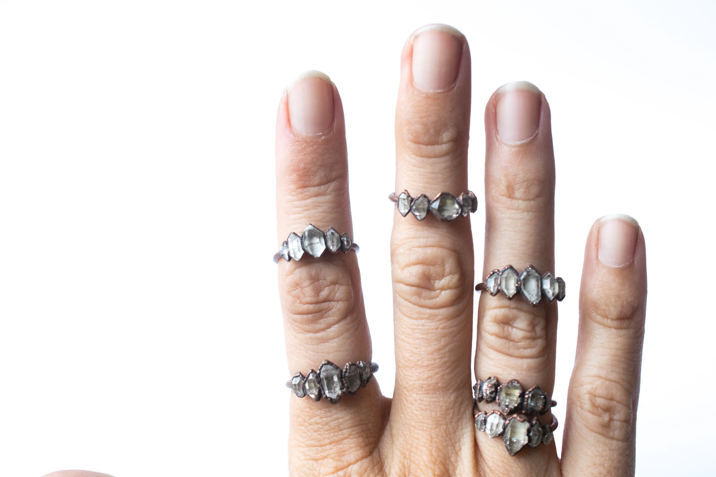 Multi Stone Ring | Raw crystal ring