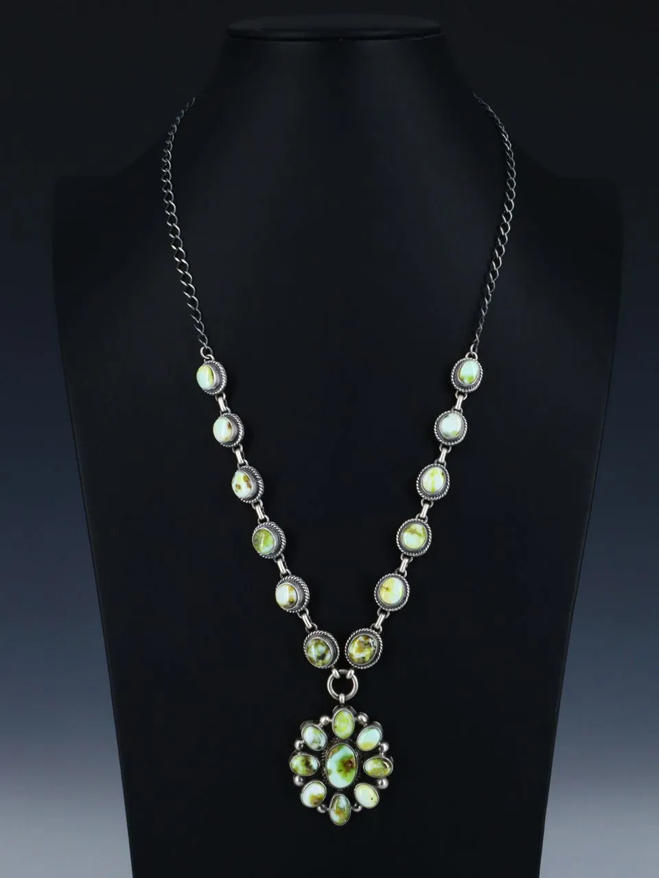 Native American Palomino Variscite Necklace and Earring Set