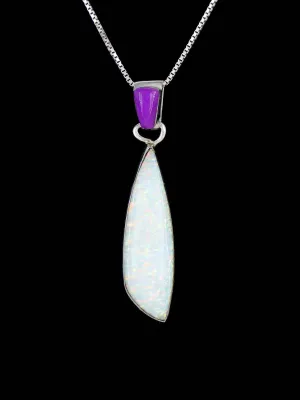 Native American Sterling Silver Kyocera Opal Pendant