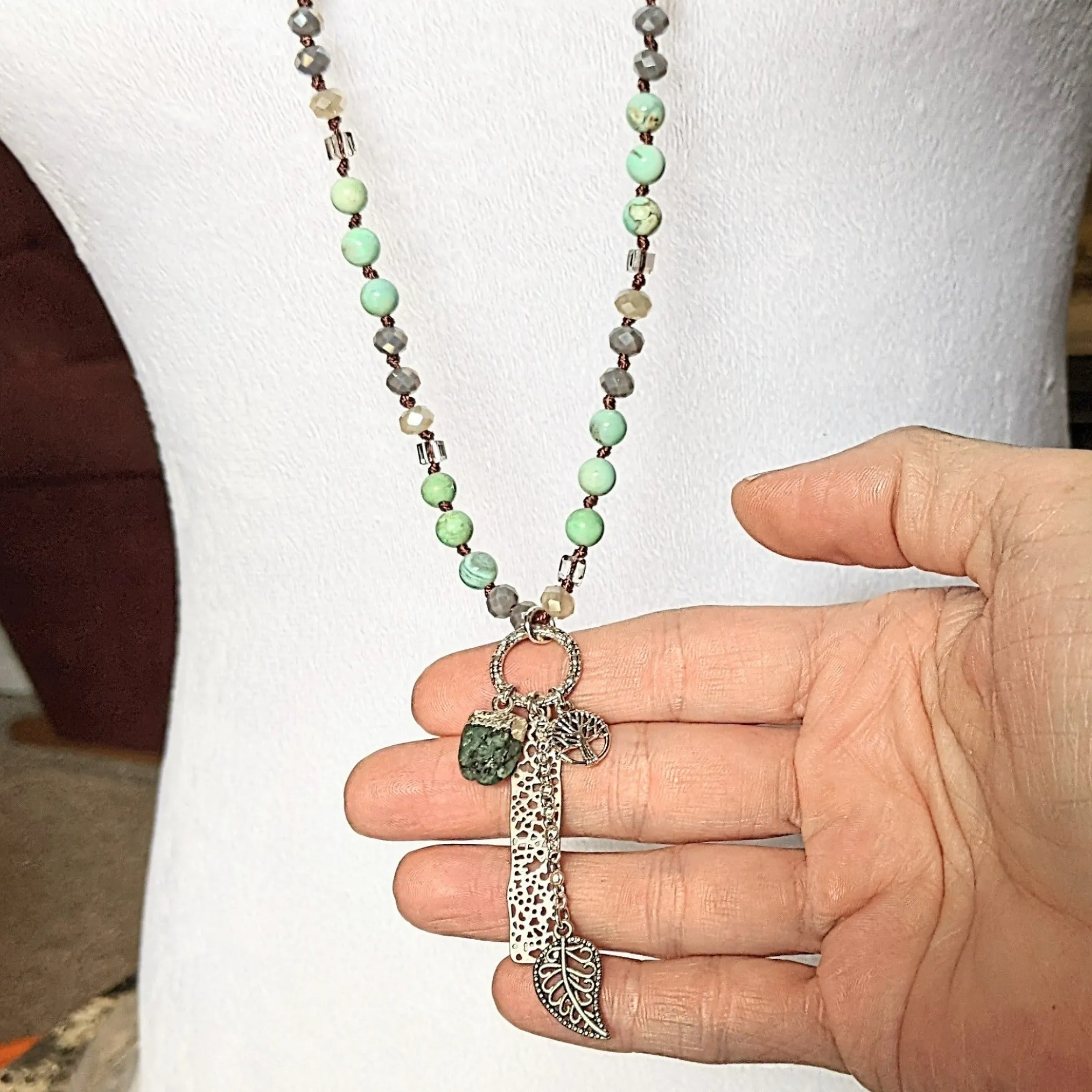 Nature's Dream Semi-Precious Gemstone Necklace - 36 inch