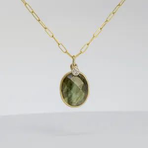 NEW! Bezeled Labradorite Pendant in 18k Gold Vermeil by Sarah Richardson