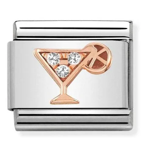 NOMINATION Link Rose Gold and CZ Cocktail