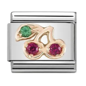 NOMINATION Link Rose Gold and CZ Colorful Cherry