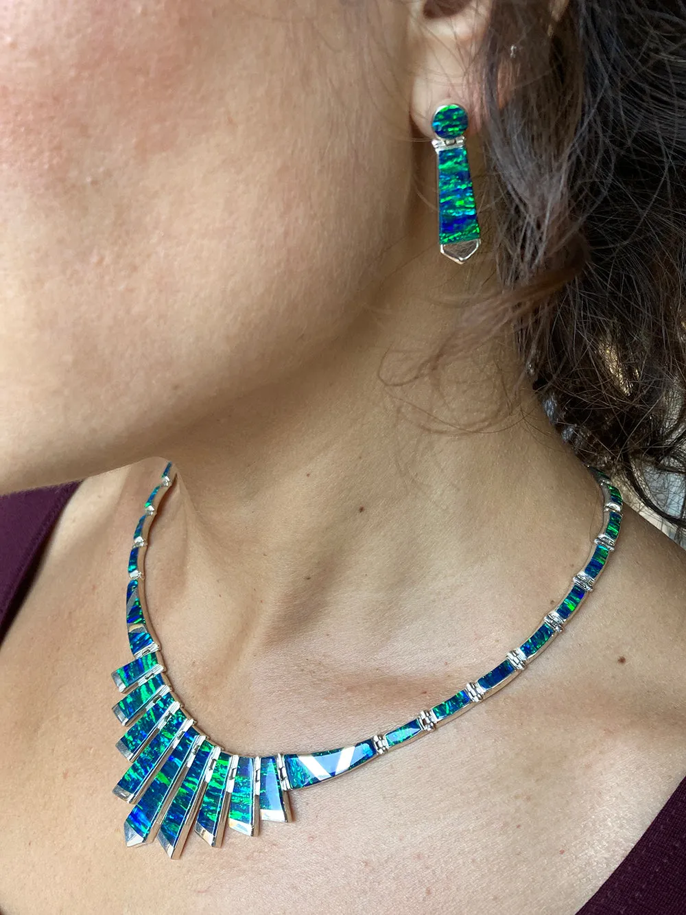 Opal & Sterling Silver Necklace