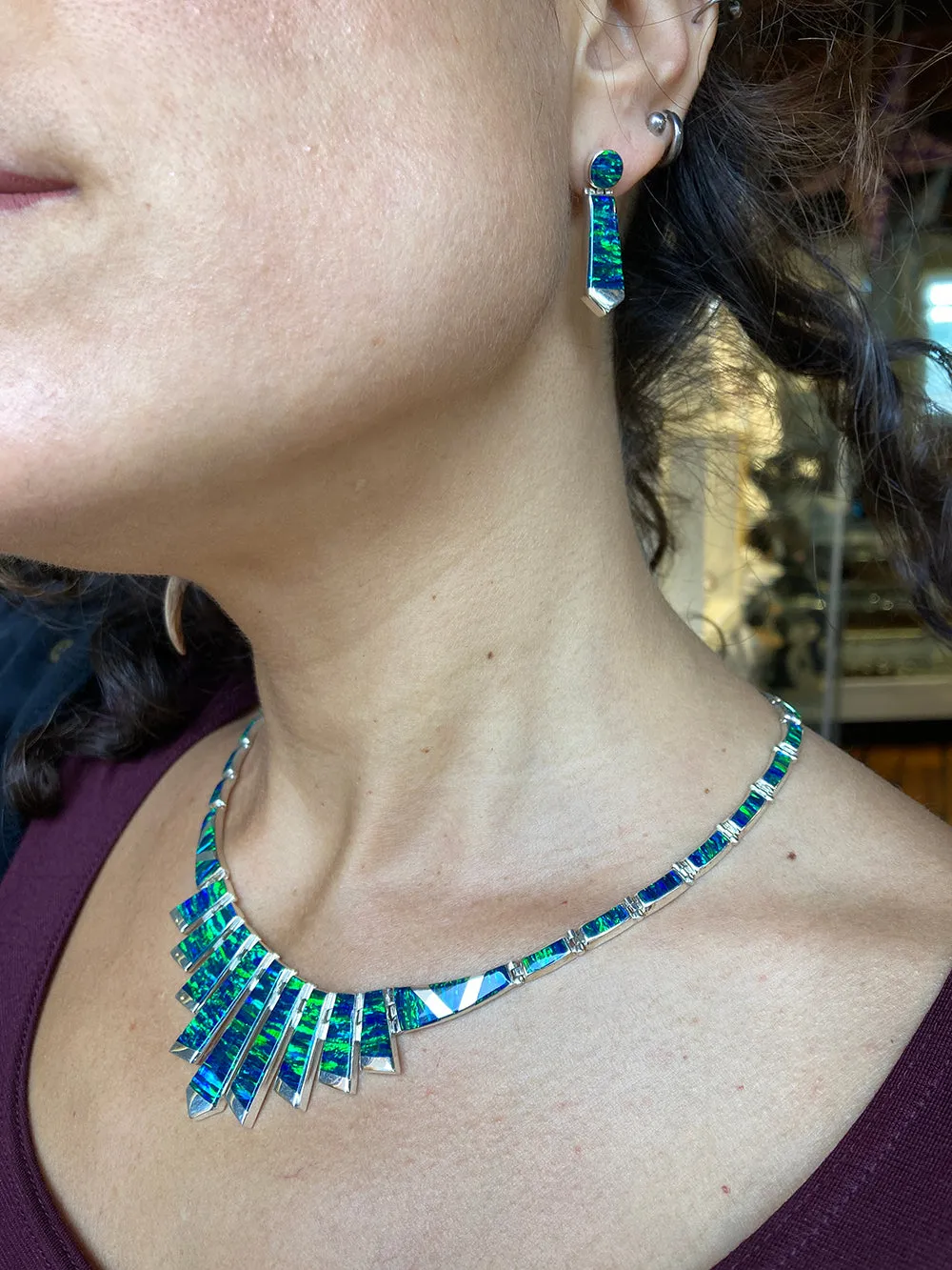 Opal & Sterling Silver Necklace