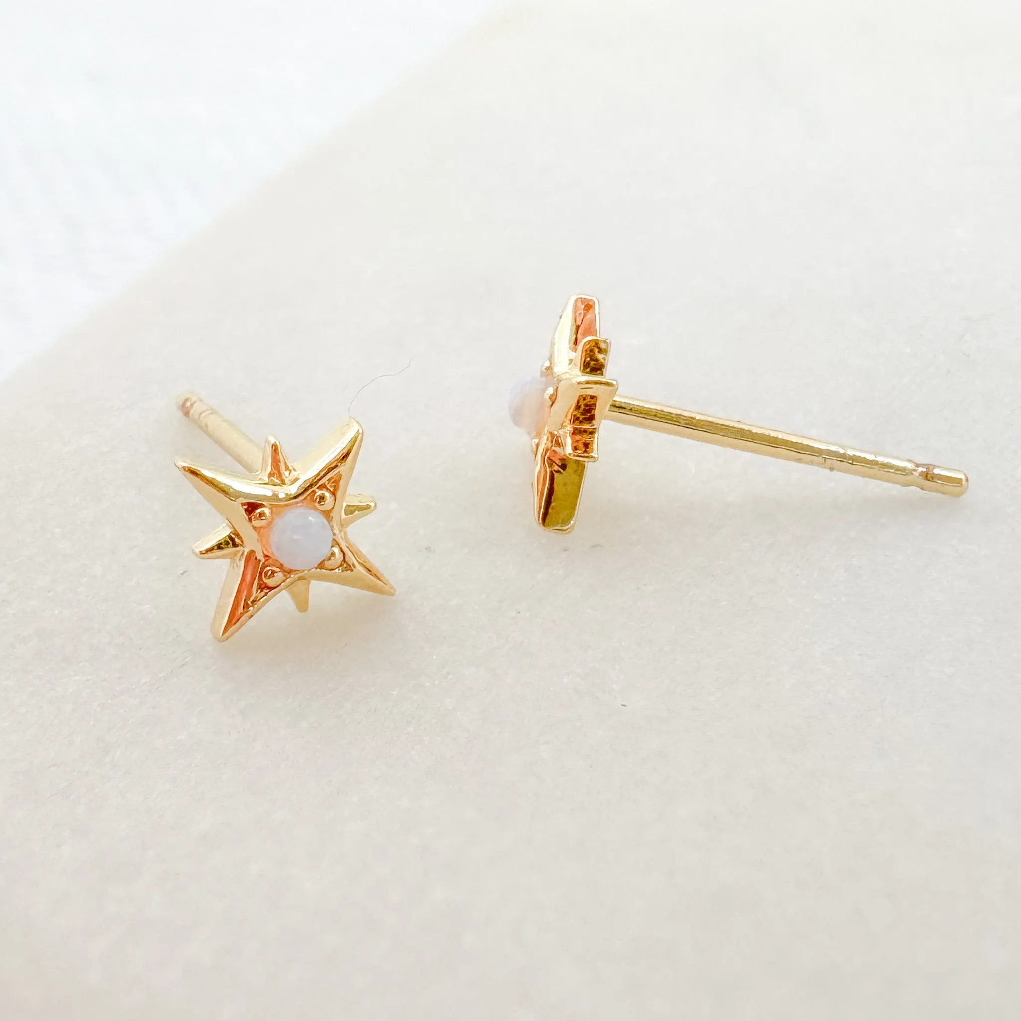 Opal North Star Stud Earrings