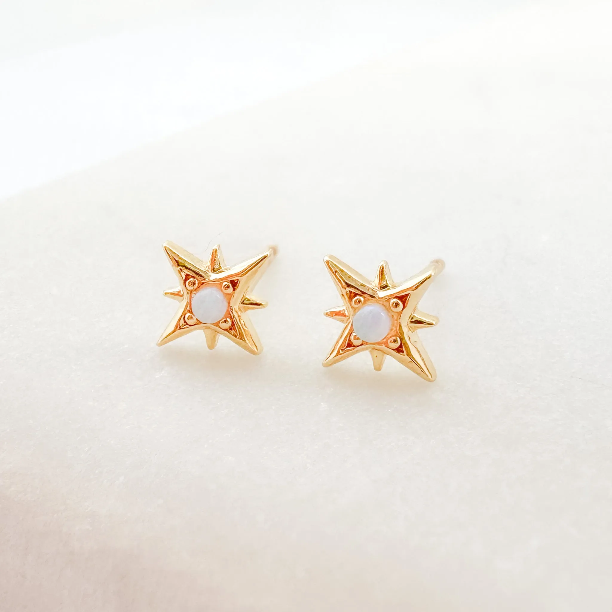 Opal North Star Stud Earrings