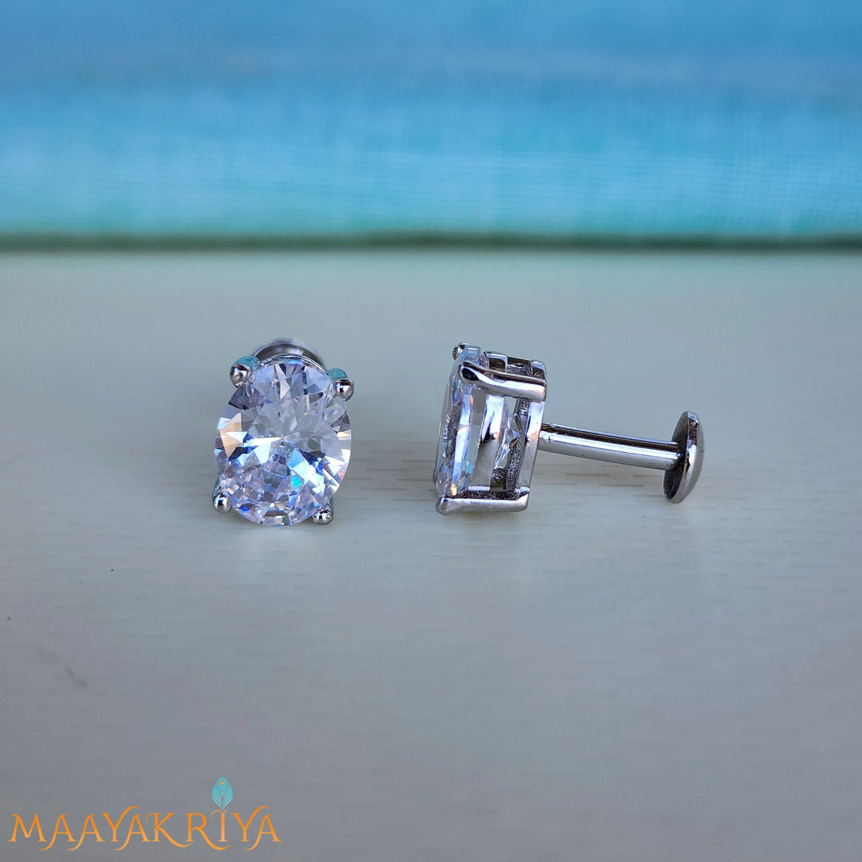 Opal Silver Earrings