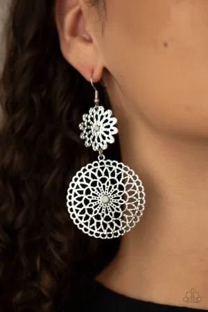 Paparazzi Earring ~ Garden Mantra - White