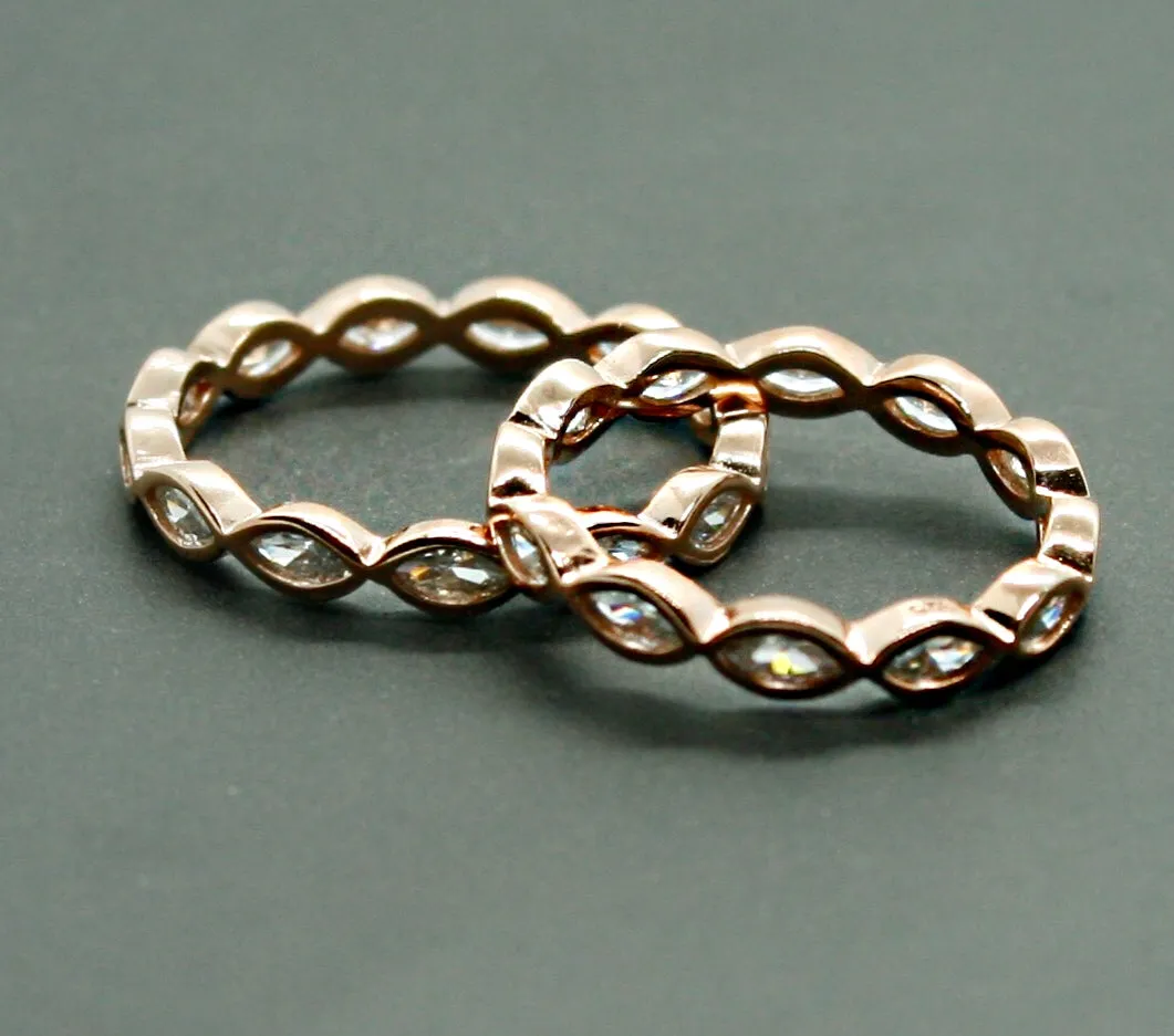Pave-set ring with Large Oval clear zircon stones