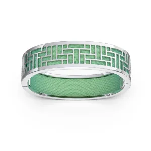 Pavilion Bangle - Palm Tree Green - Sterling Silver