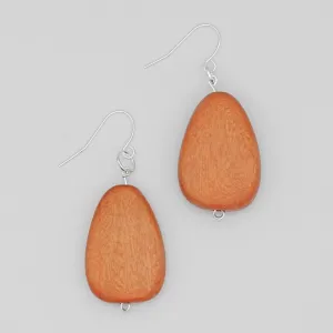 Peach Tear Drop Dangle Earrings