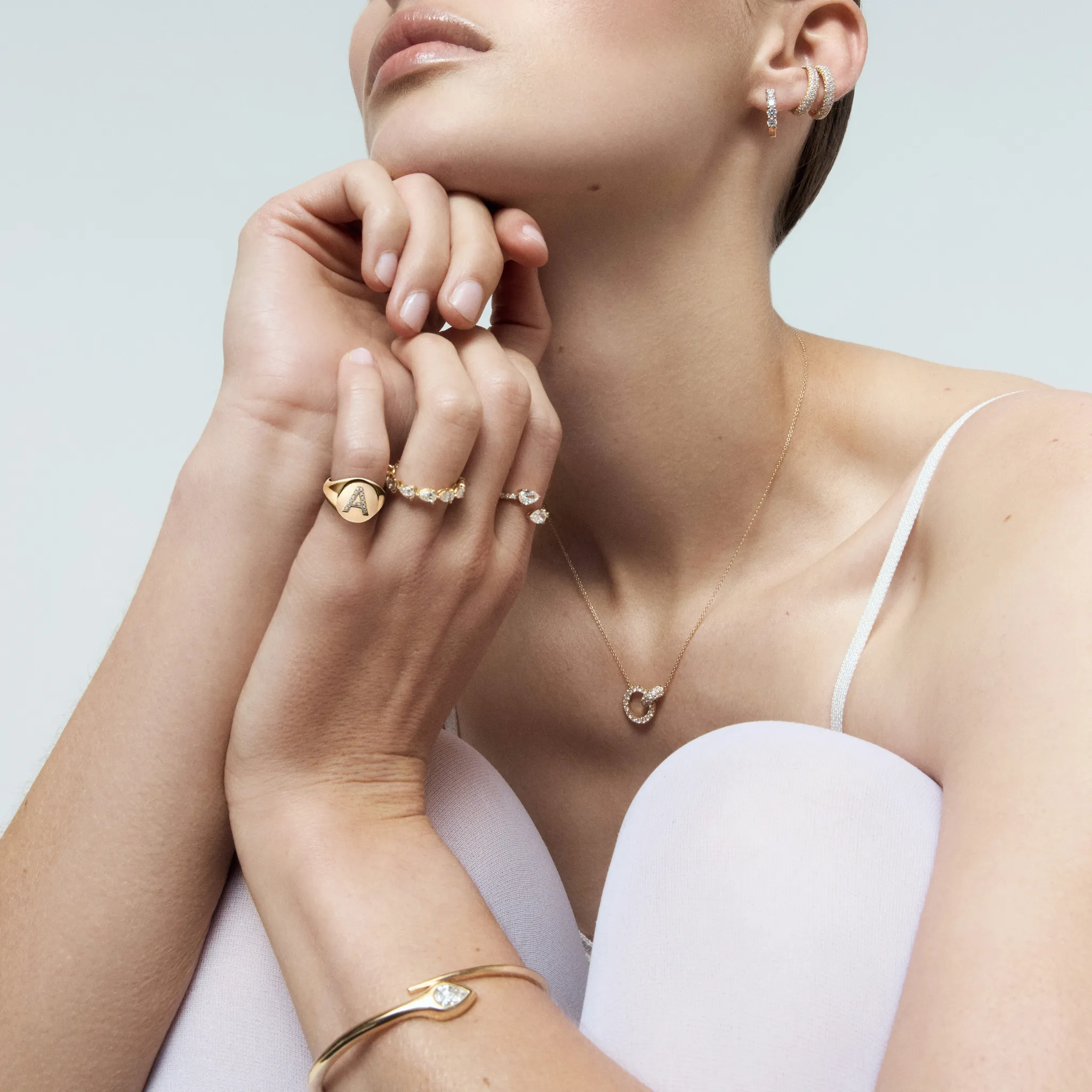 Pear Diamond Lunar Bangle