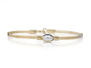 Pearl of My Heart Bracelet 14K Gold Artist Wire by Ronaldo Designer Jewelry