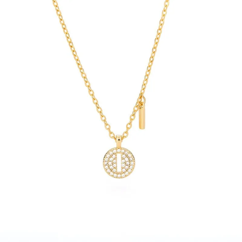 Personalized Dainty Zircon Letter Initial Pendant Necklaces