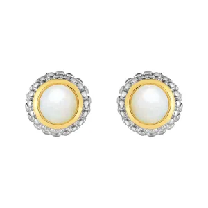 Phillip Gavriel Sterling/18K Opal Earrings