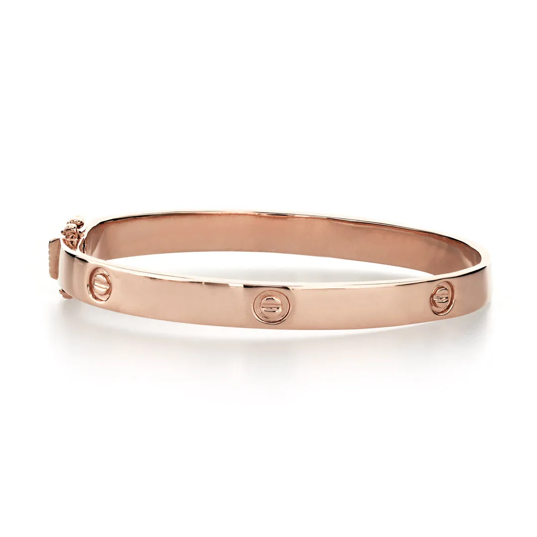 Plain Gold Screw Bangle - Children and Babies