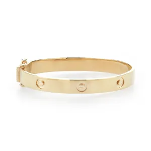 Plain Gold Screw Bangle - Children and Babies