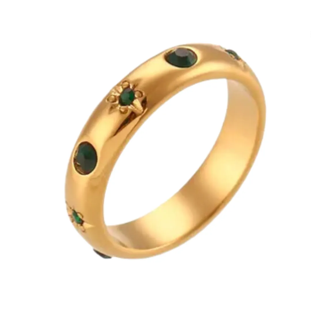 Pre Order:  Zircon Pearl Stainless Steel Ring