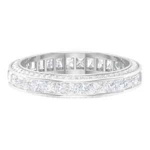 Princess Cut Zircon Full Eternity Band Ring