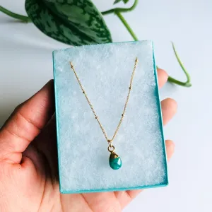 Raw Emerald and Gold Necklace