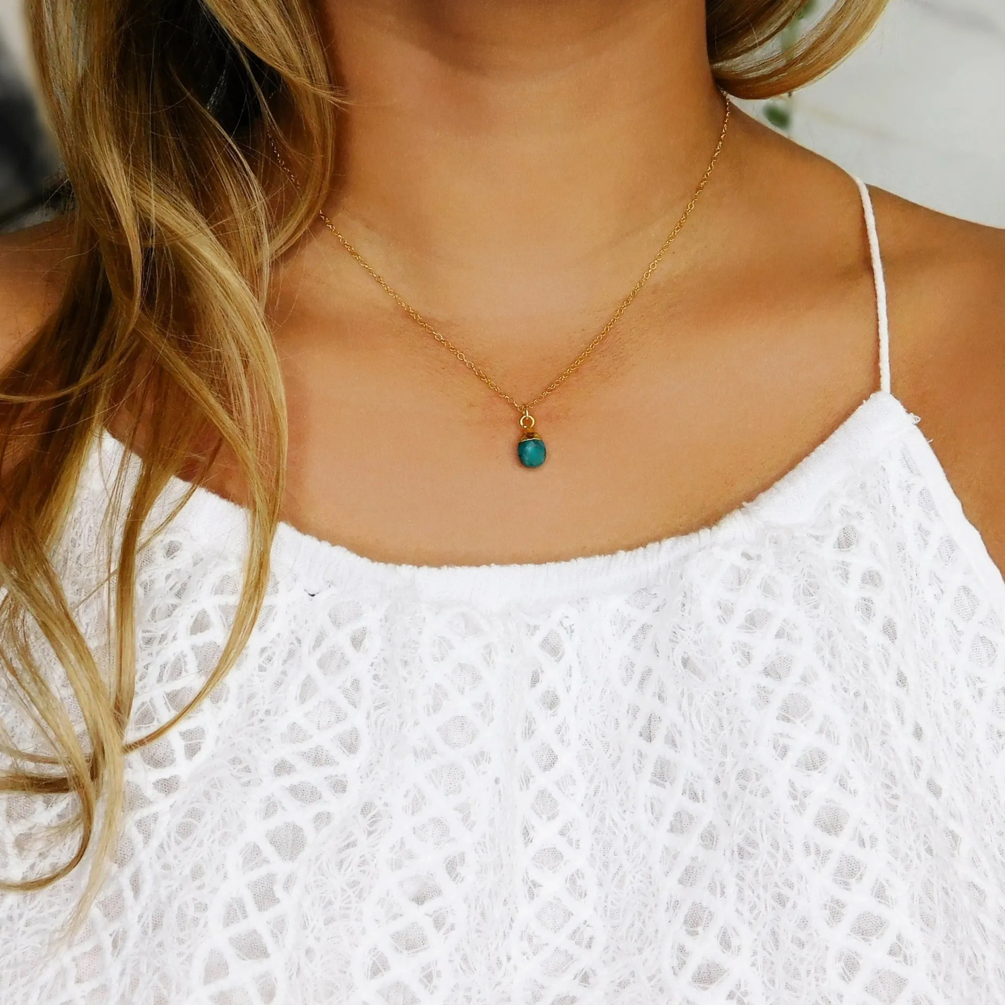 Raw Emerald and Gold Necklace