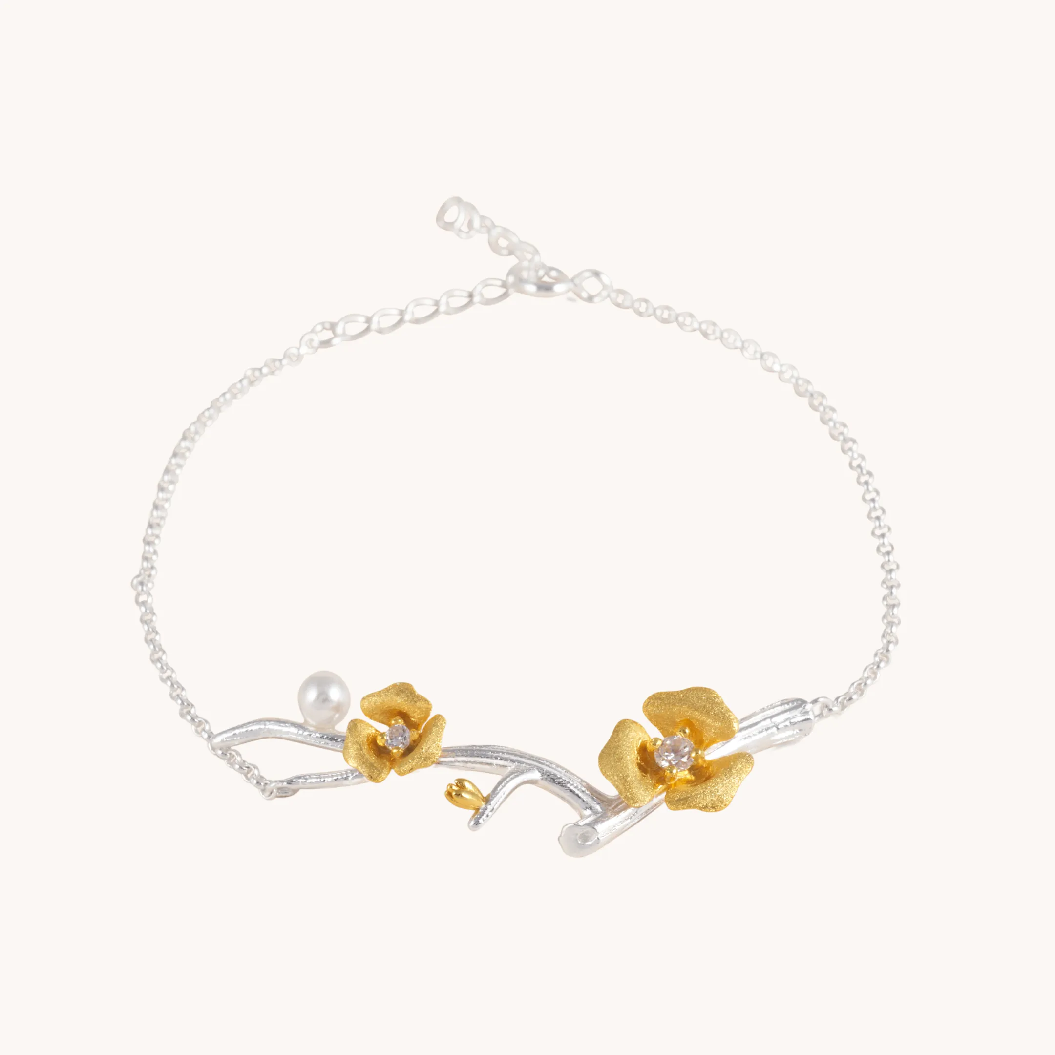 Rosebud Silver Bracelet W.