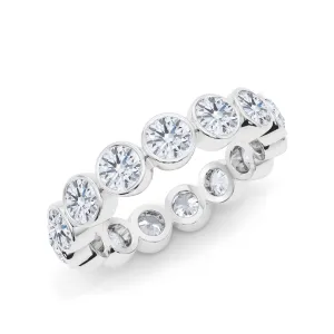 Round Cut Bezel Set Diamond Eternity Band