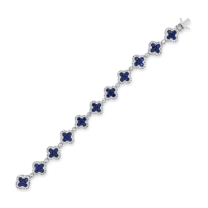 Sapphire & Diamond Clover Bracelet