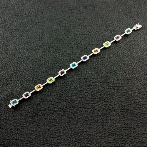 Semi-Precious Stones & Diamond Bracelet