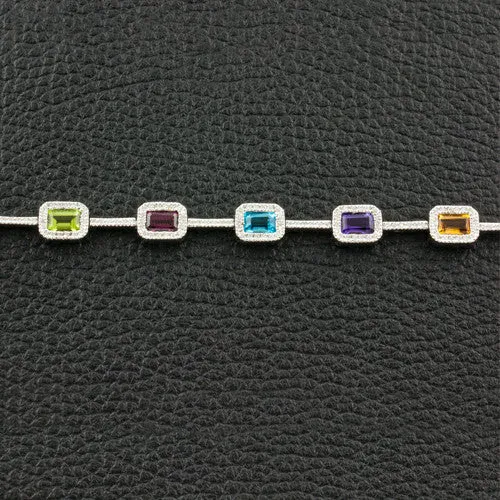 Semi-Precious Stones & Diamond Bracelet
