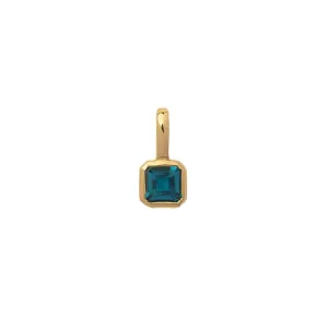 September Sapphire Square Charm