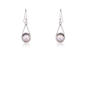 Seren Rainbow Moonstone Earrings, Sterling Silver