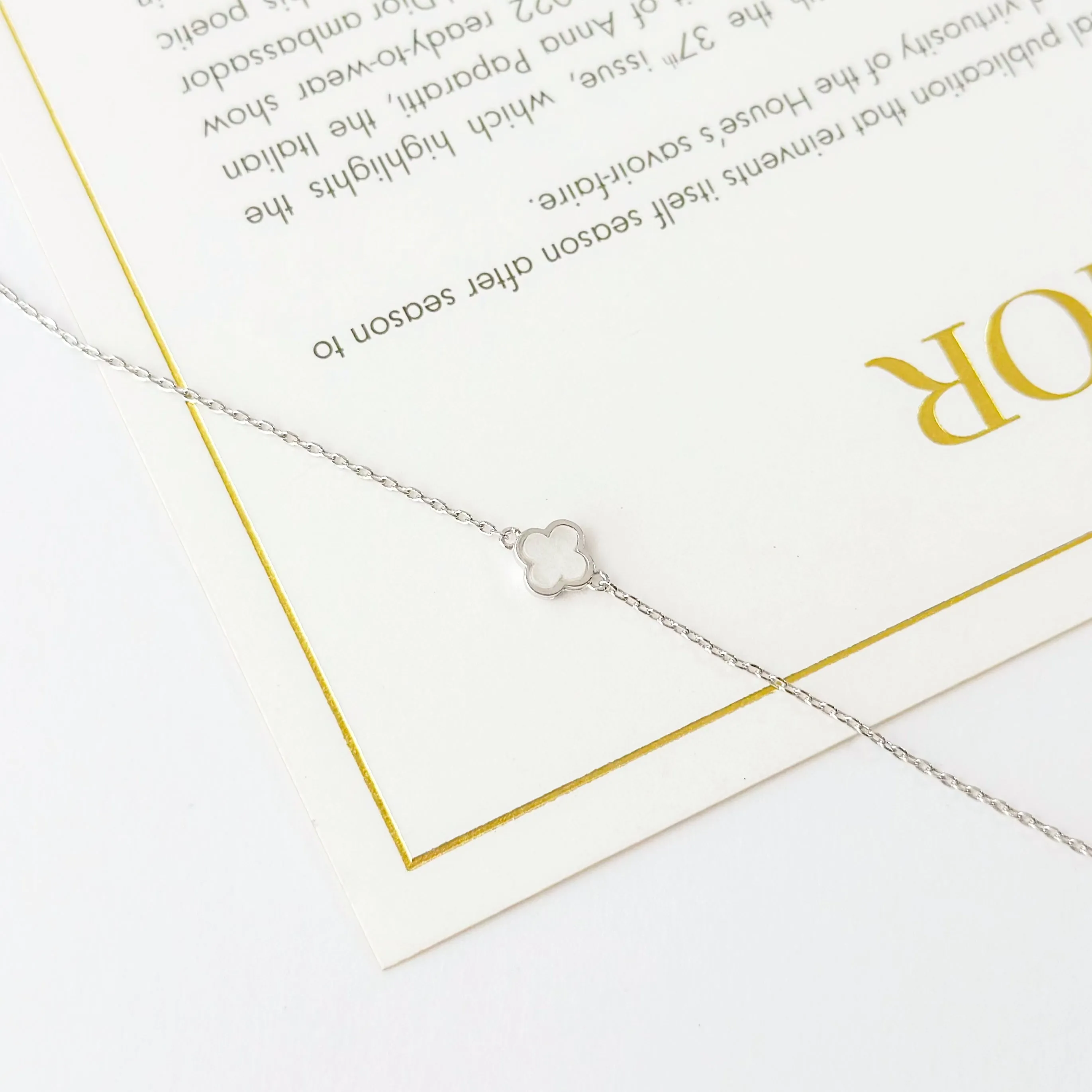 Silver Vanya Eternal Clover Bracelet