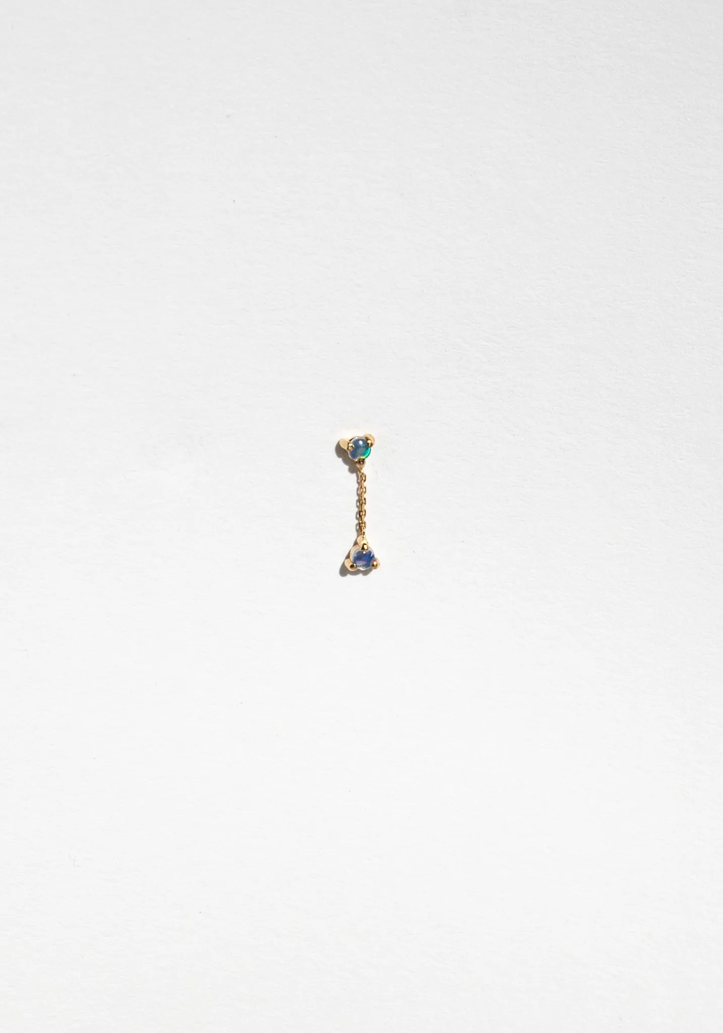 Small Two-Step Opal Chain Earring