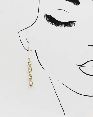 Square Stone Drop Earrings