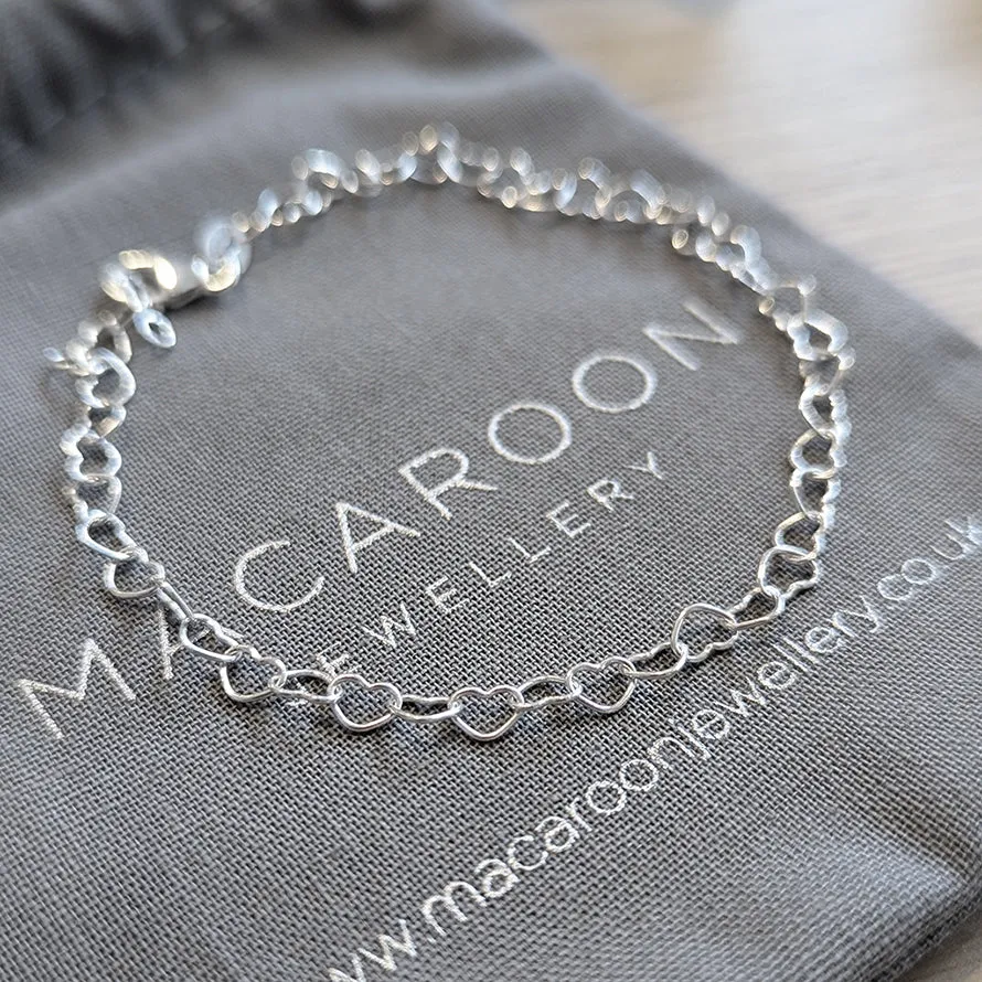 Sterling Silver Heart Chain Bracelet