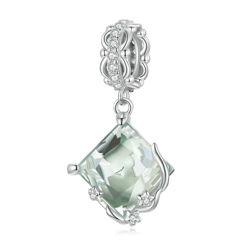 Sterling Silver Honey Bee Charm with Zircon for Bracelets