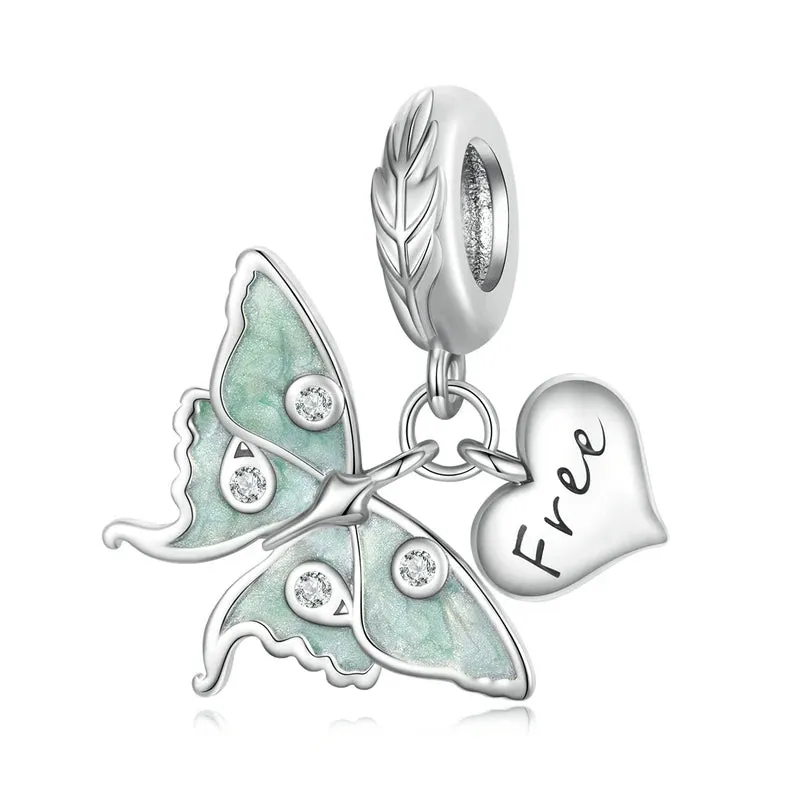 Sterling Silver Honey Bee Charm with Zircon for Bracelets