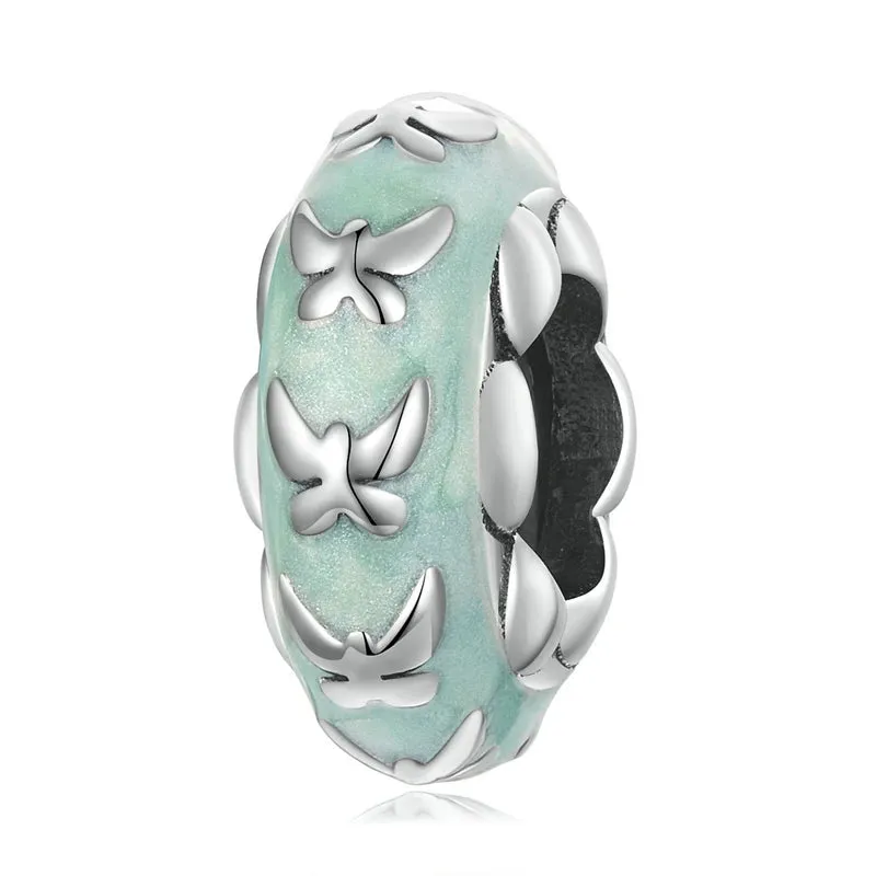 Sterling Silver Honey Bee Charm with Zircon for Bracelets