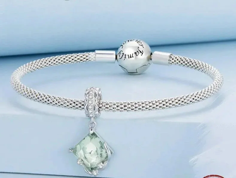 Sterling Silver Honey Bee Charm with Zircon for Bracelets