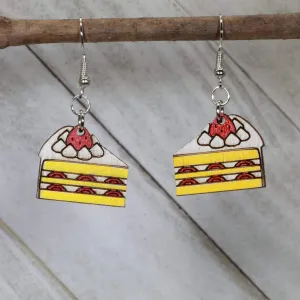 Strawberry Shortcake Wooden Dangle Earrings by Cate's Concepts, LLC