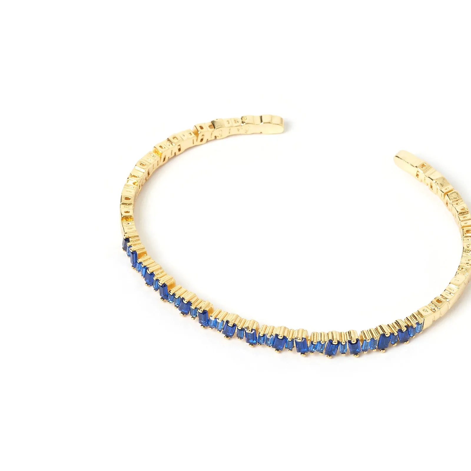 Suki Gold Cuff Bracelet - Sapphire