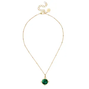 Susan Shaw Dainty Coupe Necklace - Evergreen